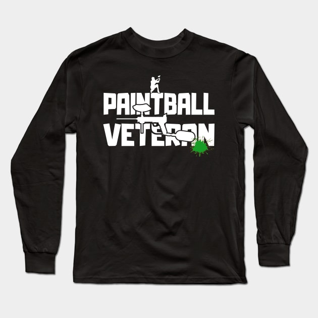 Paintball Veteran player Gotcha Paintballer gift idea Long Sleeve T-Shirt by Lomitasu